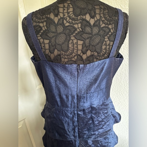 R & M Richards 2-Piece Tiered Empire Waist Dress & Cropped Jacket Set - Picture 10 of 12